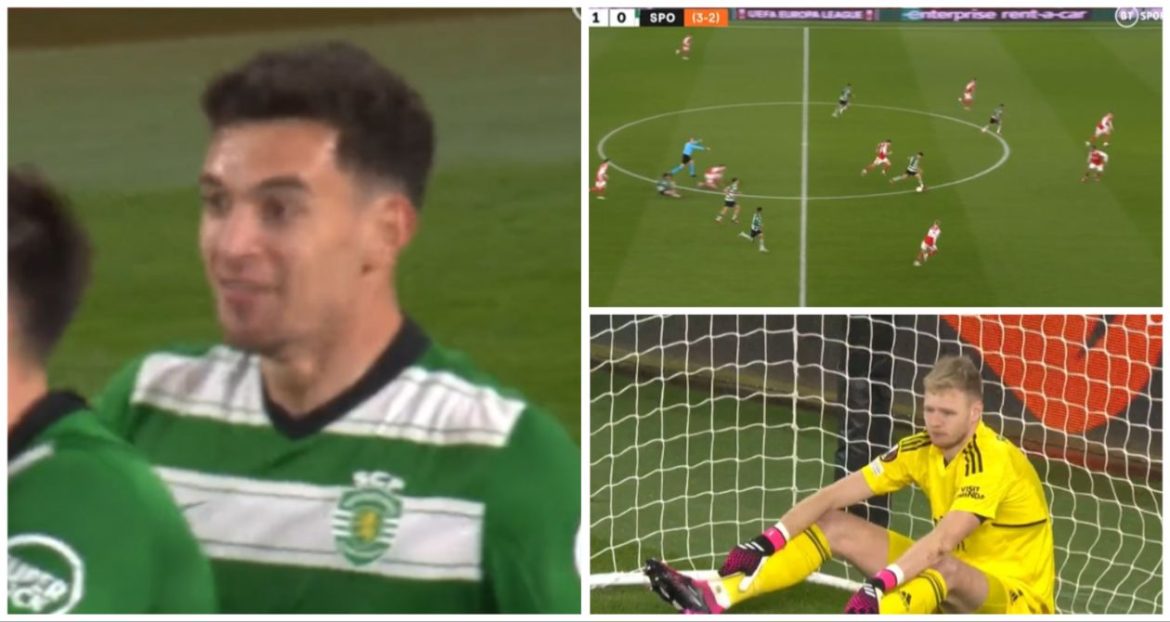 Watch Pedro Goncalves score from 46 yards out against Arsenal